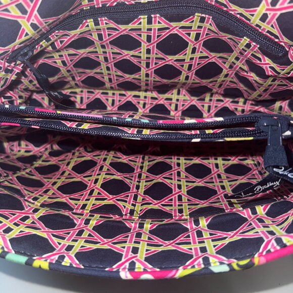 Vera Bradley Edie Satchel and Crossbody Wallet in Retired Ribbon Pattern - Picture 3 of 12